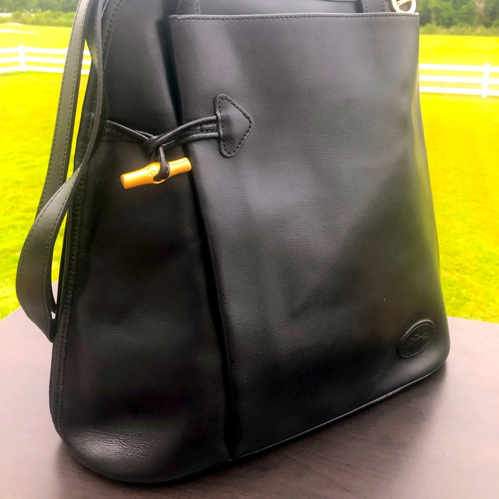 Longchamp Leather Roseau Toggle Bag